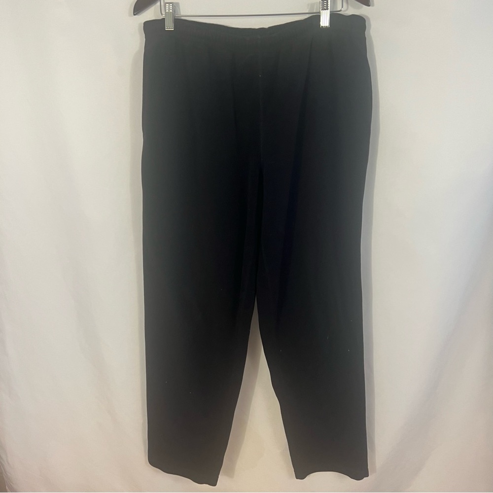 EMS Thick Fleece Pants Mens L Large Black Pockets Elastic Tie Waist Sweatpants